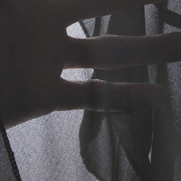 Black Party Women's Boat Neck Draped Sleeve Slouch Mini Dress - Picture 6 of 6